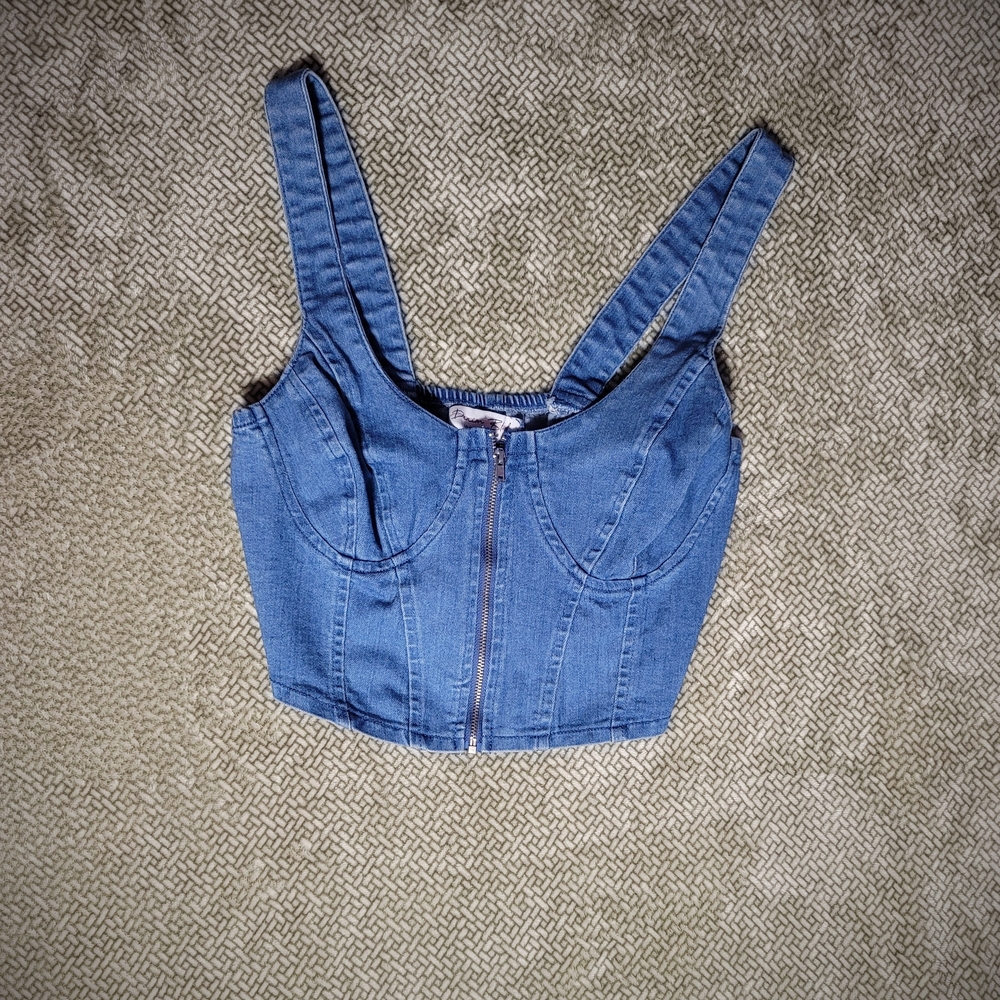 Denim Blvd Los Angeles Denim Corset Top | Size M |